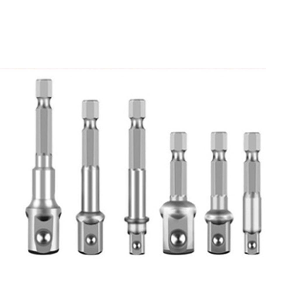 Chrome Vanadium Steel Socket Adapter Set Hex Shank 1/4" 3/8" 1/2" Extension Drill Bits Bar Set Power Tools