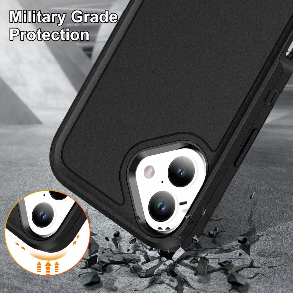 Для iPhone 16 Чехол ПК+Силикон+ЭВА Защита военного класса Чехол для телефона