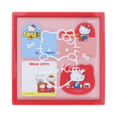 Канцелярские товары Sunstar Заметки с липким краем с персонажем Sanrio Hello Kitty 50th Pattern S2843730 Кейс, Юбилейный, А,