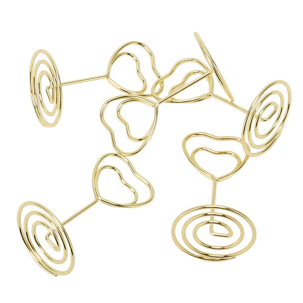 25PCS Stable Base Table Number Stands Heart Shaped Name Card Clips Place Card Holders Party Use