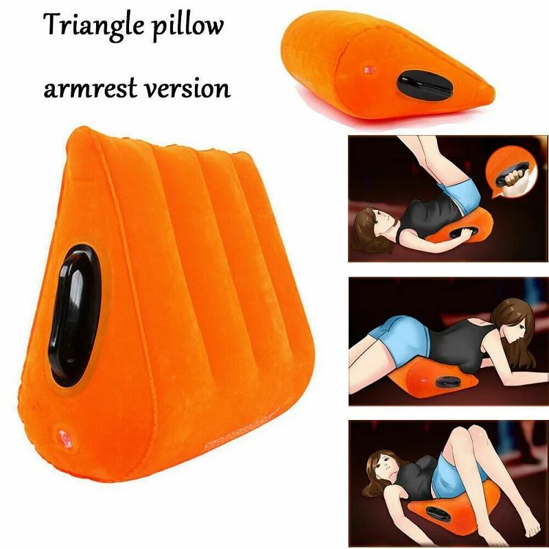 Inflatable Sex Pillow Adult Furnitures Magic Wedge Sexual Cushion Love Position Handle Sofa Erotic Toys For Couples Games