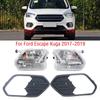For Ford Escape Kuga 2017 2018 Front Bumper Fog Light Daytime Running Drive Lamp Cover Frame Bezel Grille Foglight