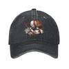 Vintage God of War Game Kratos and Son Baseball Cap for Unisex Women Distressed Denim Sun Cap All Seasons Travel Adjustable Hat Cap