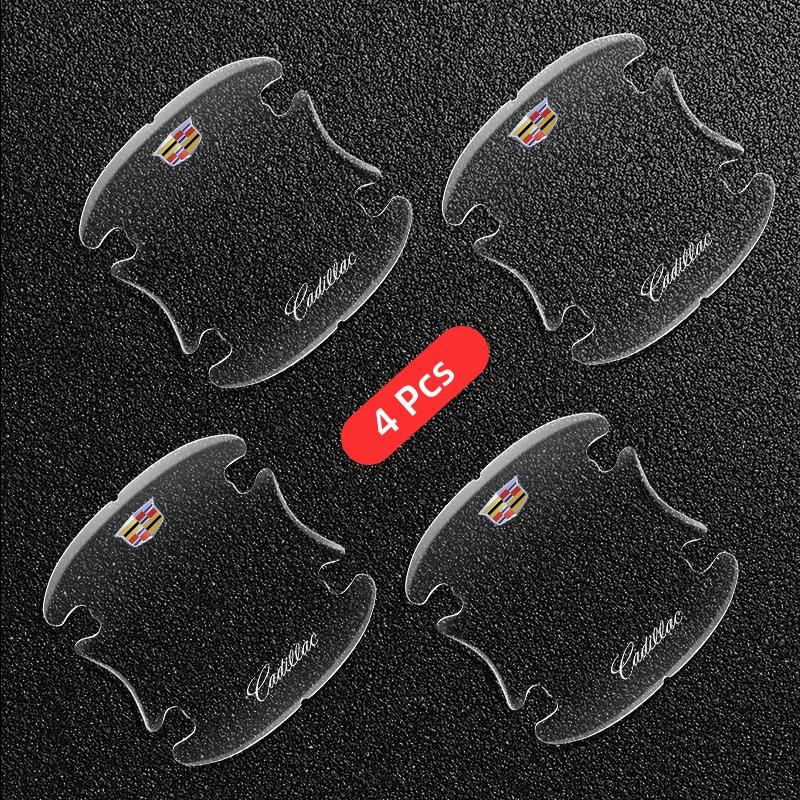 4Pcs Transparent Car Door Handle Bowl Protector Film Anti-Scratch Sticker For Cadillac XT4 XT6 CTS DTS STS XTS ATS BLS SLS CT5