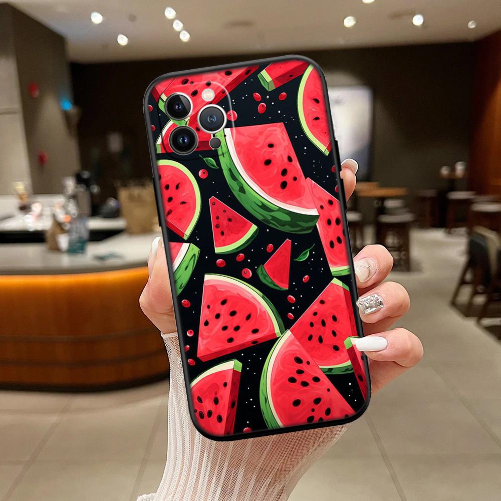RA8 Cartoon Fruit Watermelon New High-End Shell Phone Case for iPhone SE X XS XR 16E 17 11 Pro Max 8 7 6 6s Plus Air