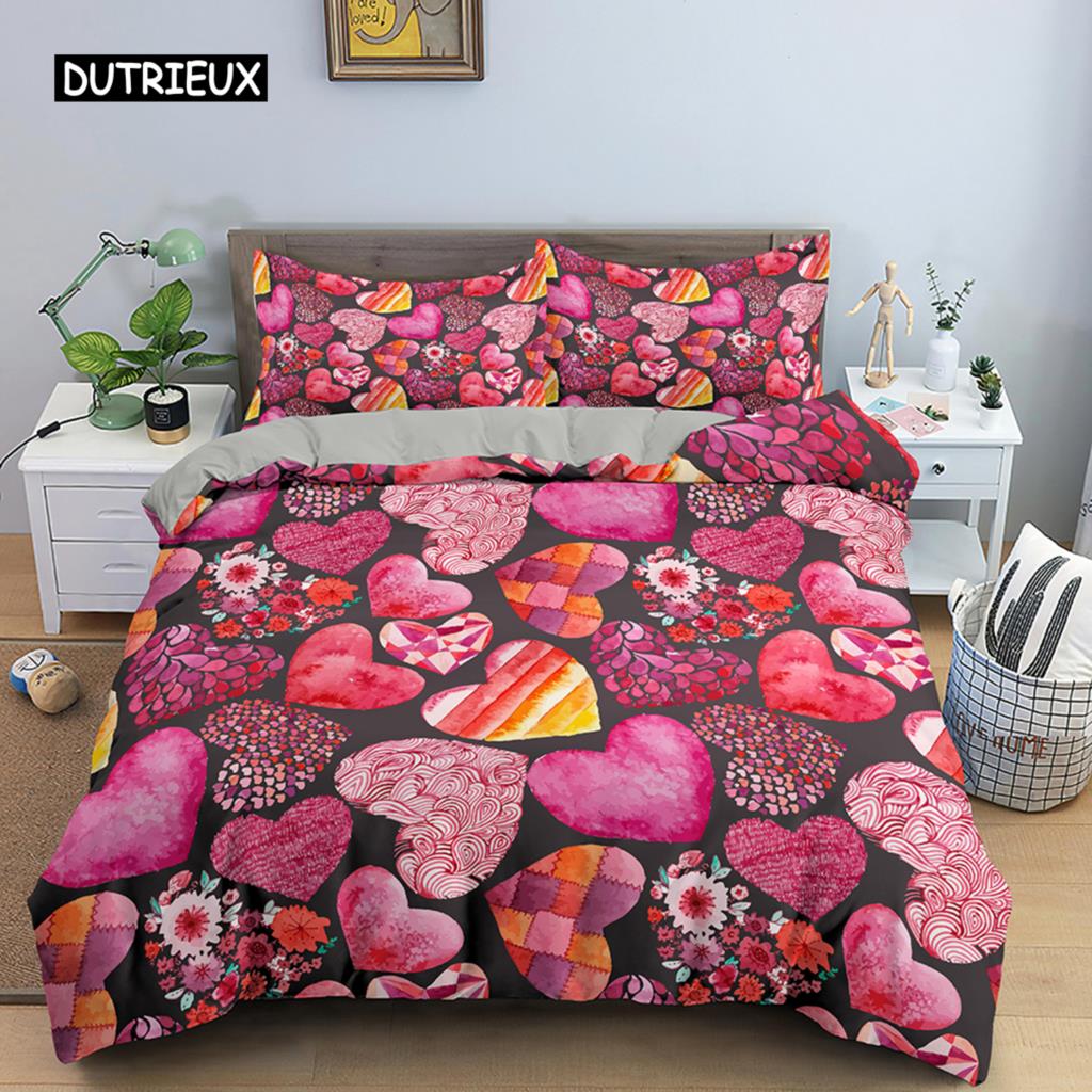 Комплект постельного белья с красными губами, комплект постельного белья 3D Kiss Me Red Lips, постельное белье King Size, пододеяльник с сексуальными губами для женщин и мужчин, декор для спальни