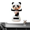 Танцующая кукла в виде мультяшной панды, качающаяся кукла на солнечных батареях, украшение салона автомобиля для рабочих зон, автомобилей, спален и домов