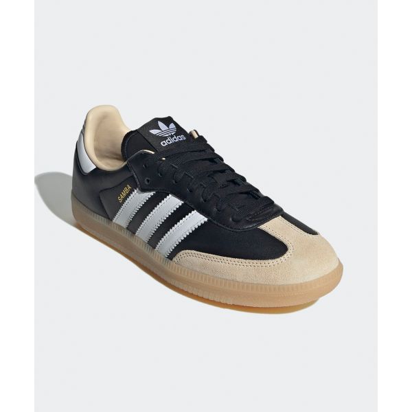 adidas Кроссовки Samba OG Черно-белые с резиновой подошвой Унисекс Основной черный Облачно-белый JS3832