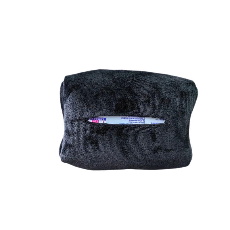 Large Capacity Car Tissue Holder - Short-Pile Armrest & Sun Visor Luxury Style