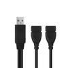 Practical Computer Supplies Connector USB 2.0 Hub Y Splitter Male To Dual Female Cable Adapter