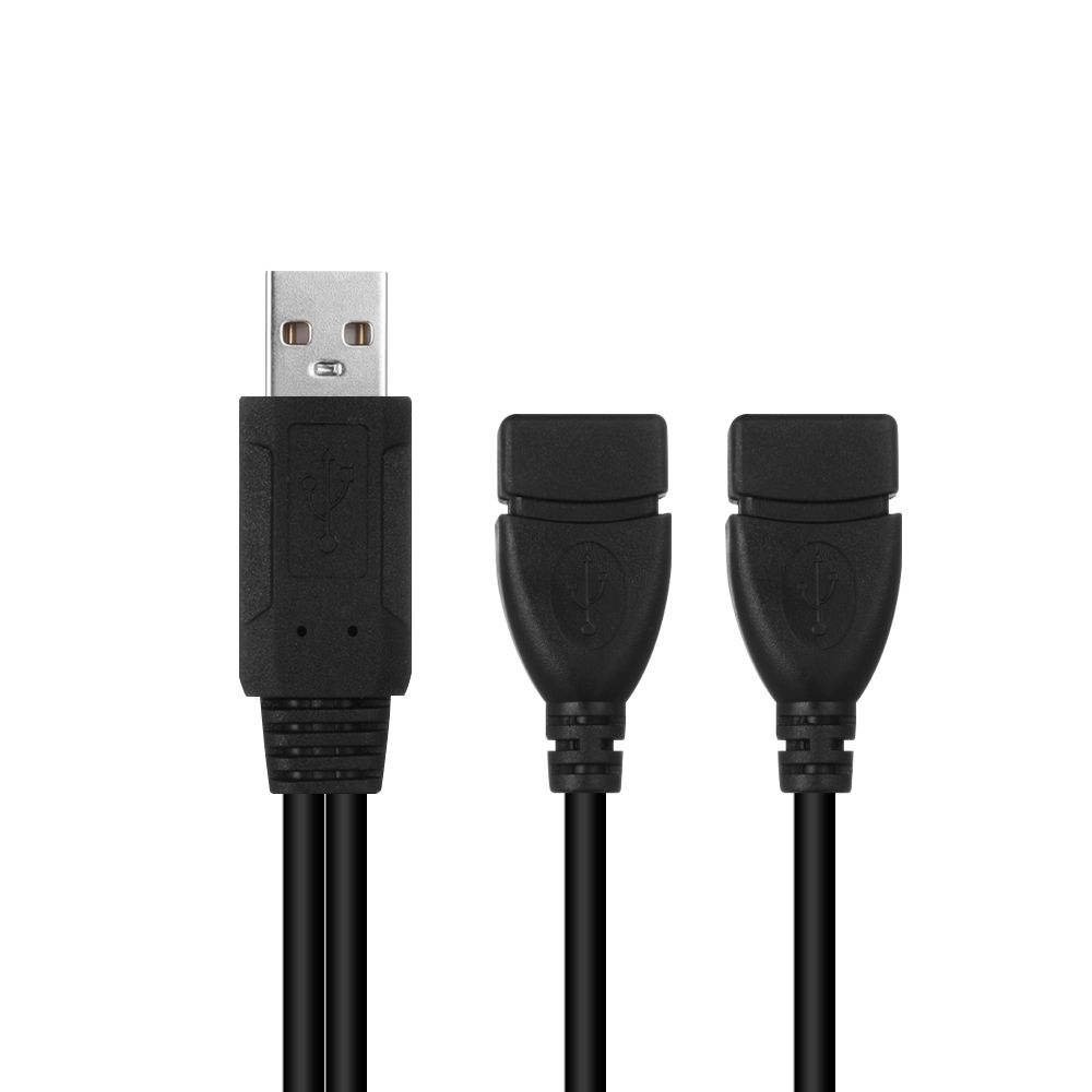 Practical Computer Supplies Connector USB 2.0 Hub Y Splitter Male To Dual Female Cable Adapter