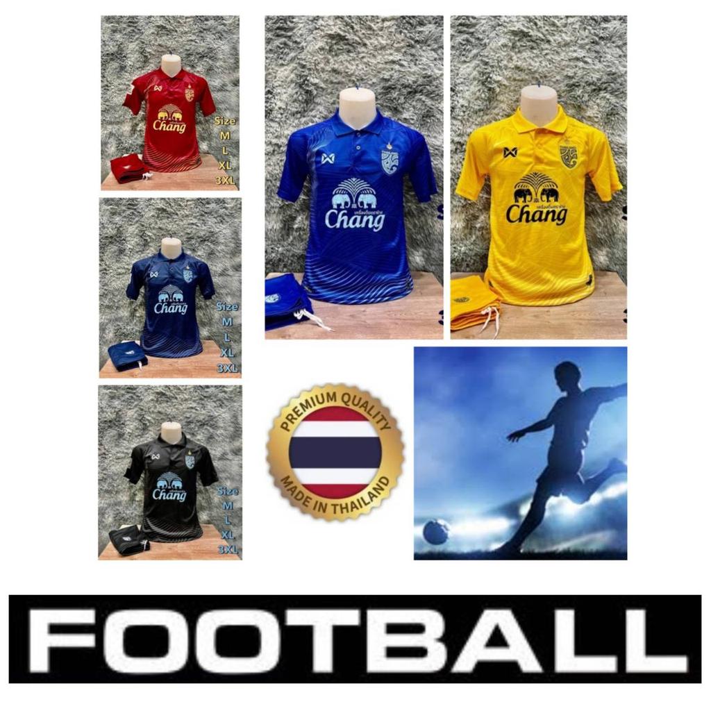 THAILAND National Football Soccer Vintage Shirt Polo Unisex Men Women Training JERSEY CHEER Print Quick Dry Short Sleeve Uniform Elephant Badge Logo