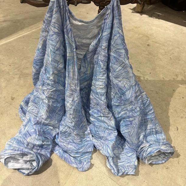 Johnature Woman Winter O-Neck Print Long Sleeves Shirt Fashion Vintage Chinese Style Single Breasted Shirt