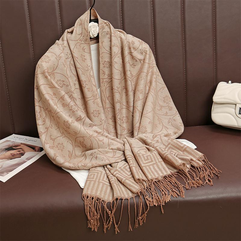 Luxury Thick Cashmere Scarf Women Print New Wraps Pashmina Travel Poncho Warm Blanket Winter Bufanda Shawl Female Stoles
