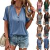 Spring Summer Women Top Solid Color Fashion Short Sleeve Blouse Casual Shirts