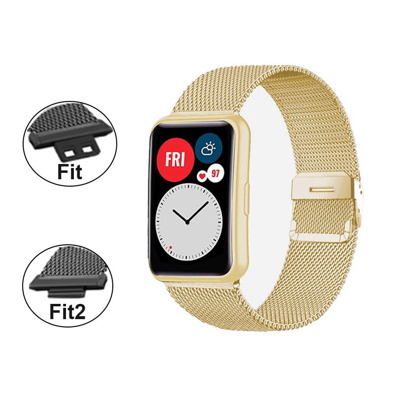 Ремешок для часов Huawei Fit Band Fit/Fit 2 с металлическим корпусом, браслет Huawei, защитная пленка для экрана для умных часов, аксессуары