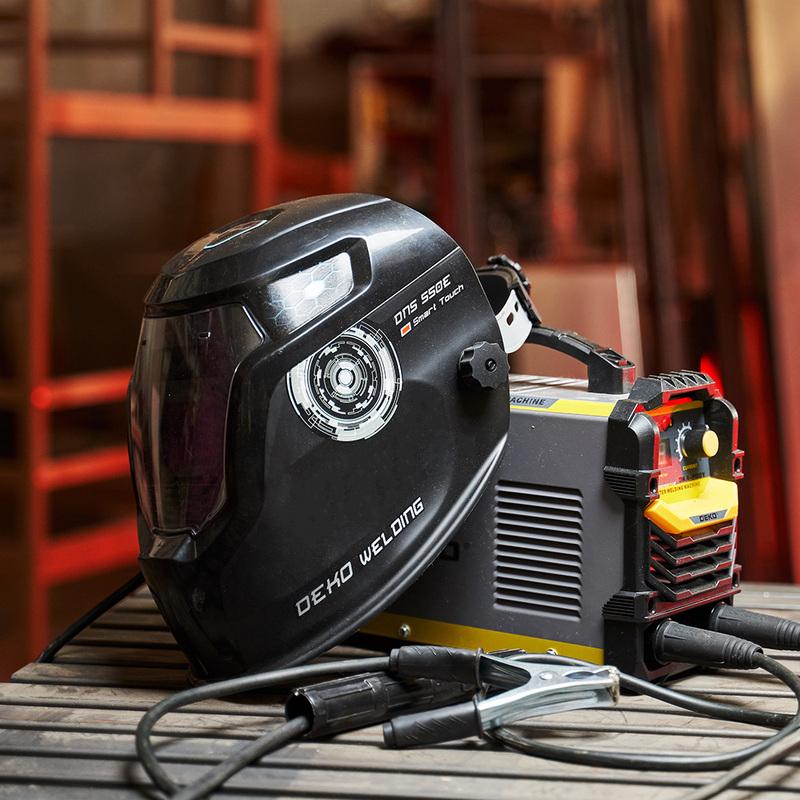 DEKO Skull Solar Auto Darkening Adjustable Range 4/9-13 MIG MMA Electric Welding Mask Helmet Welding Lens for Welding Machine