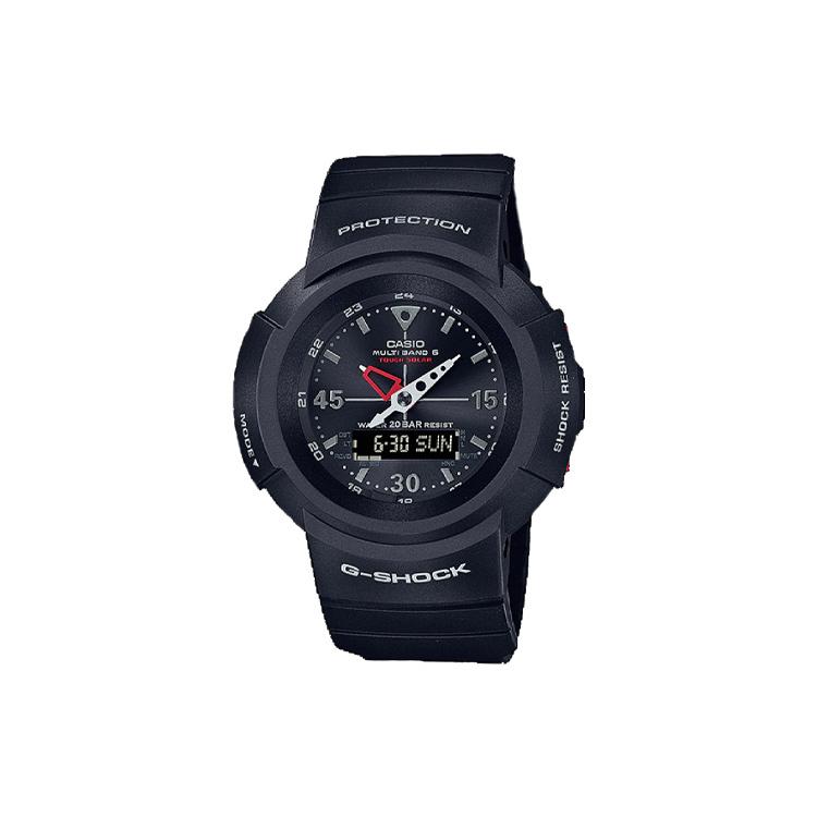 Casio Мужские часы с двойным дисплеем (жидкокристаллический/аналоговый) Серия Черные часы AWG-M520-1AJF AWG-M520-1AJF