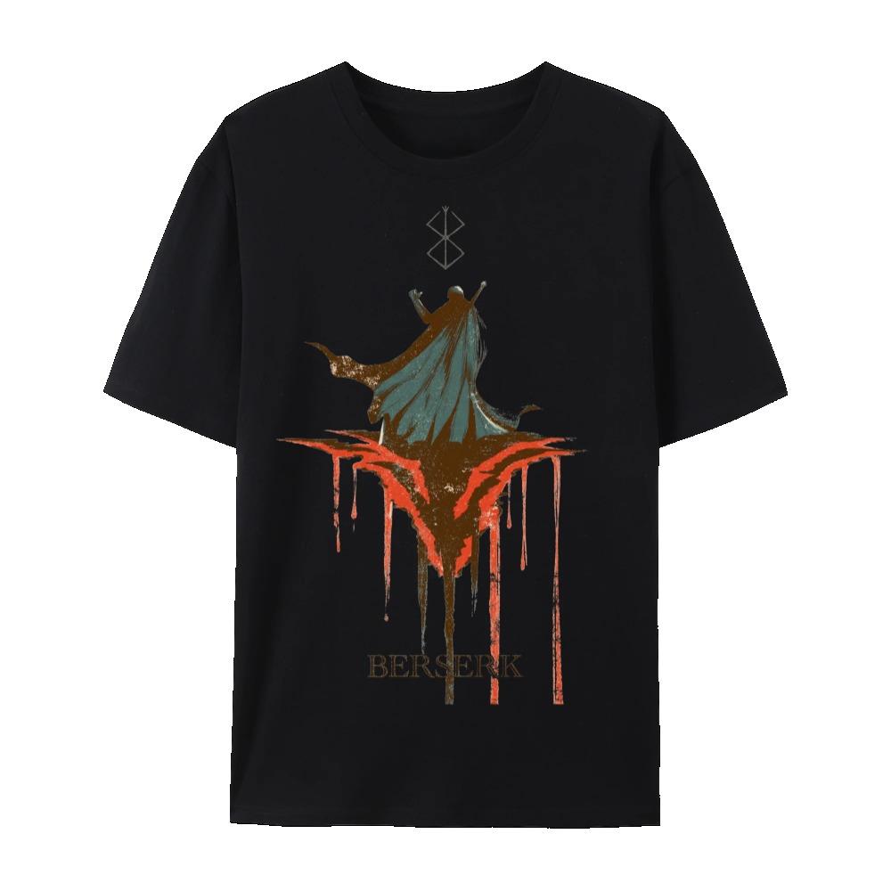 Футболка Berserk Gess & Griffith Graphic Cotton, рубашка-унисекс с коротким рукавом и круглым вырезом в японском стиле