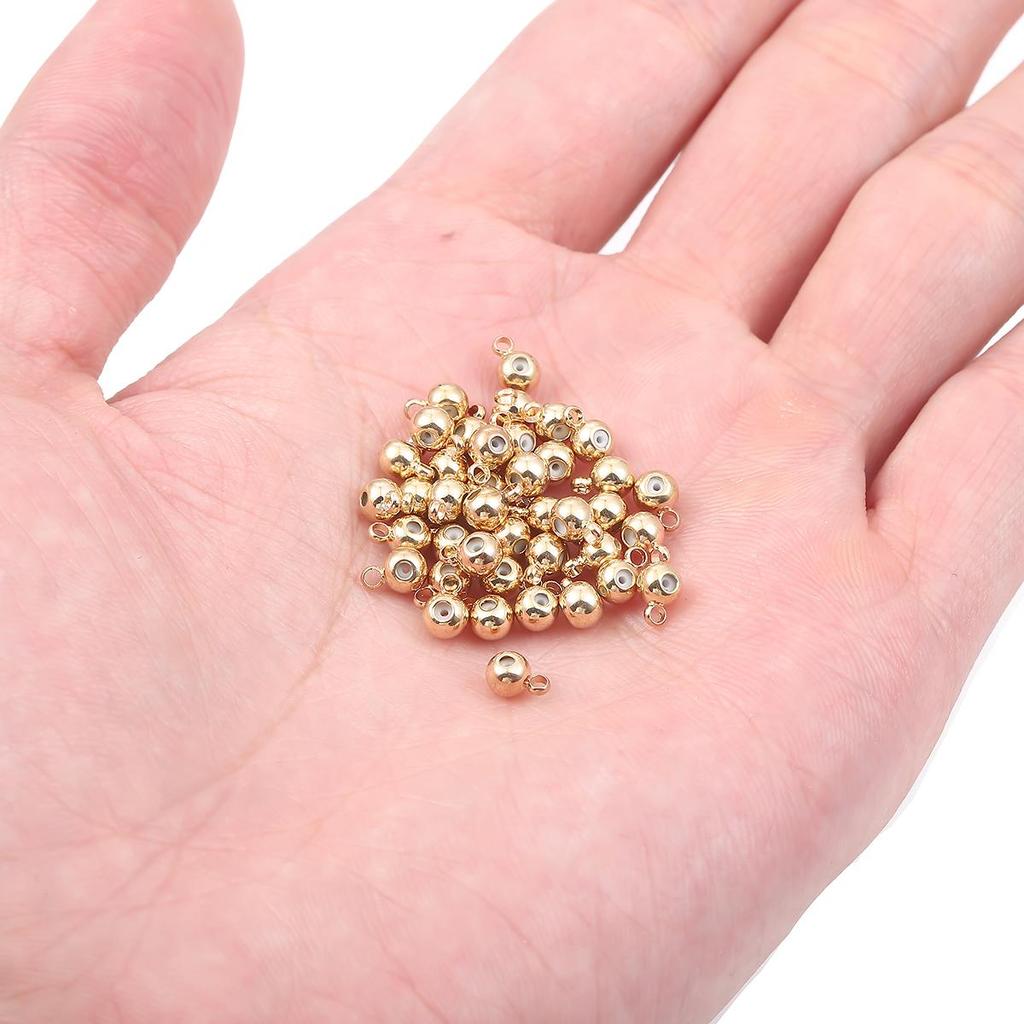 10 шт., бусины-слайдеры из нержавеющей стали, круглые бусины с резиновой прокладкой для изготовления ювелирных изделий, аксессуары