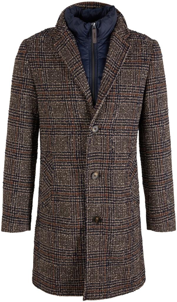 Coat Tom Tailor Wool Coat with Thick Lining (1032505-30506) Blue Brown Boucle Wool