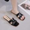 Flat-bottomed Slippers, Women's Summer Wear, High-end Leather Slippers, Beach Sandals and Slippers