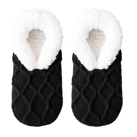 1 пара зимних носков-тапочек, утолщенные, пушистые, плюшевые, устойчивые к холоду, с противоскользящей подошвой, теплые для ног