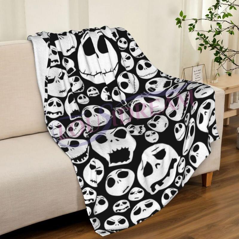 Одеяло серии Lover с 3D принтом, модное фланелевое одеяло для влюбленных на Хэллоуин, одеяло для дивана, уникальное рождественское одеяло с черепом