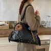 Retro Portable Locomotive Bag Women's 2025 New Trendy Fashion Niche Tote Bag High-end Large-capacity Armpit Bag