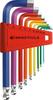 Zestaw Kluczy Trzpieniowych Kątowych W Uchwycie Z Tworzywa Sztucznego 9-Cz. 1,5-10Mm Końcówka Kulista Rainbow Pb Swiss Tools