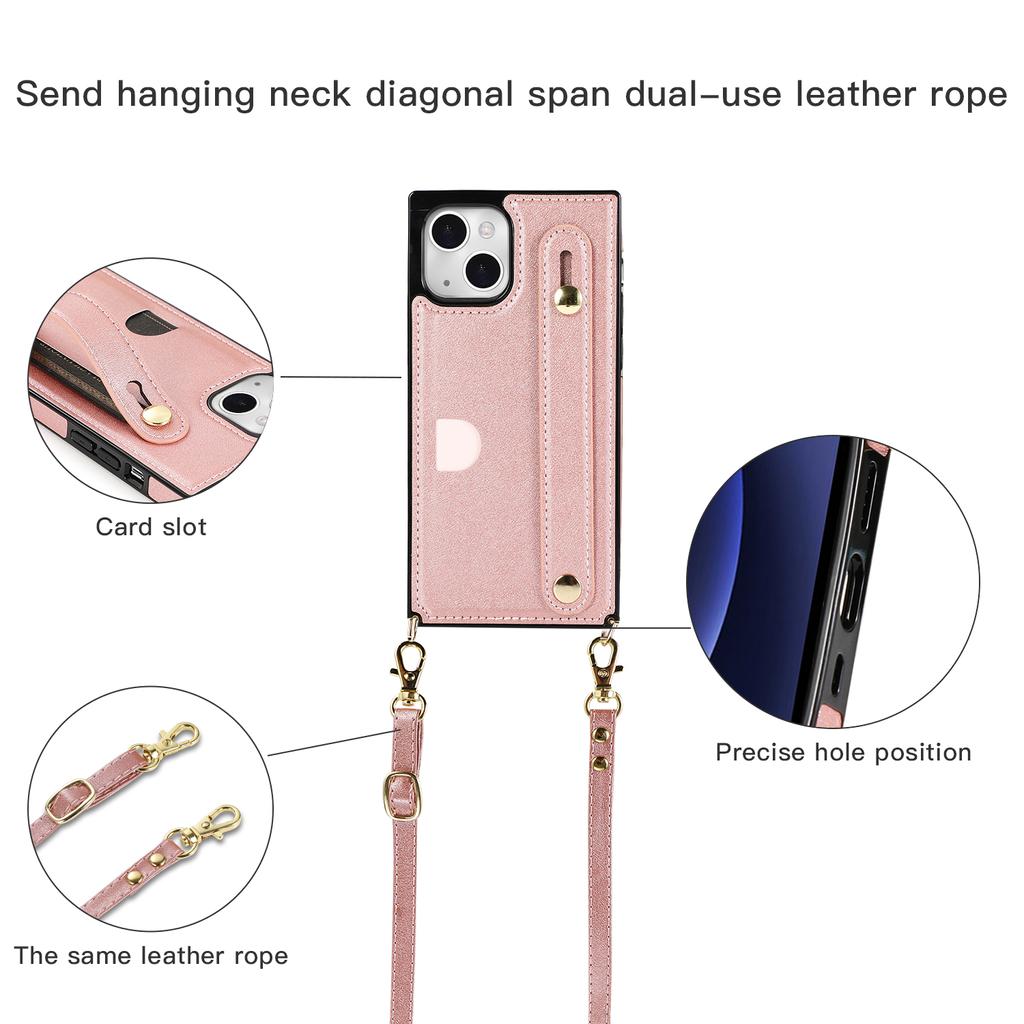 New Wristband Leather Crossbody Case for iPhone 15 14Plus 13 12 11 Pro Max XsMax for Samsung S23 S22 S21 S20 Ultra Plus Note20Ultra for Huawei P40 Pro