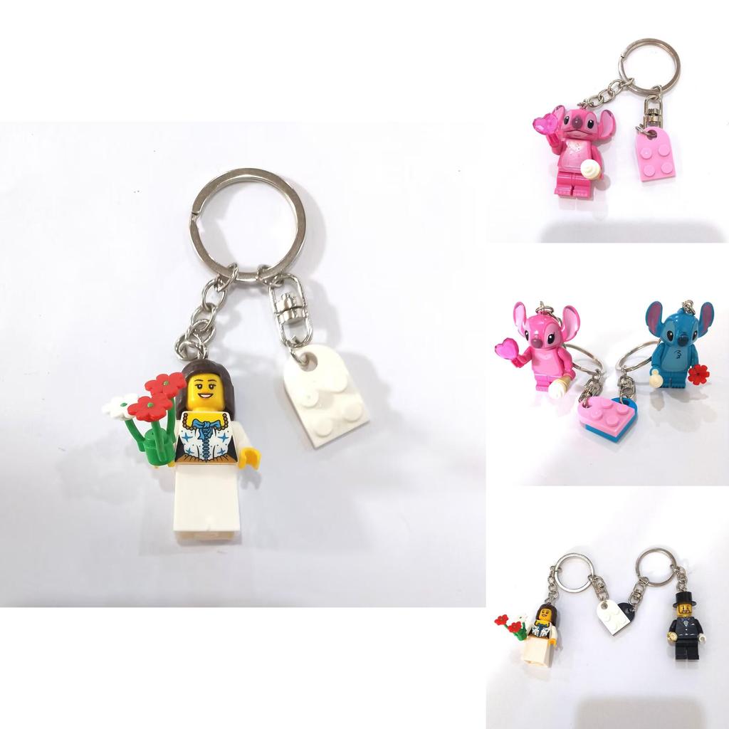 Stitch Plastic Block Keychain Diy Kit For Children And Couples Gift Collectible Accessory