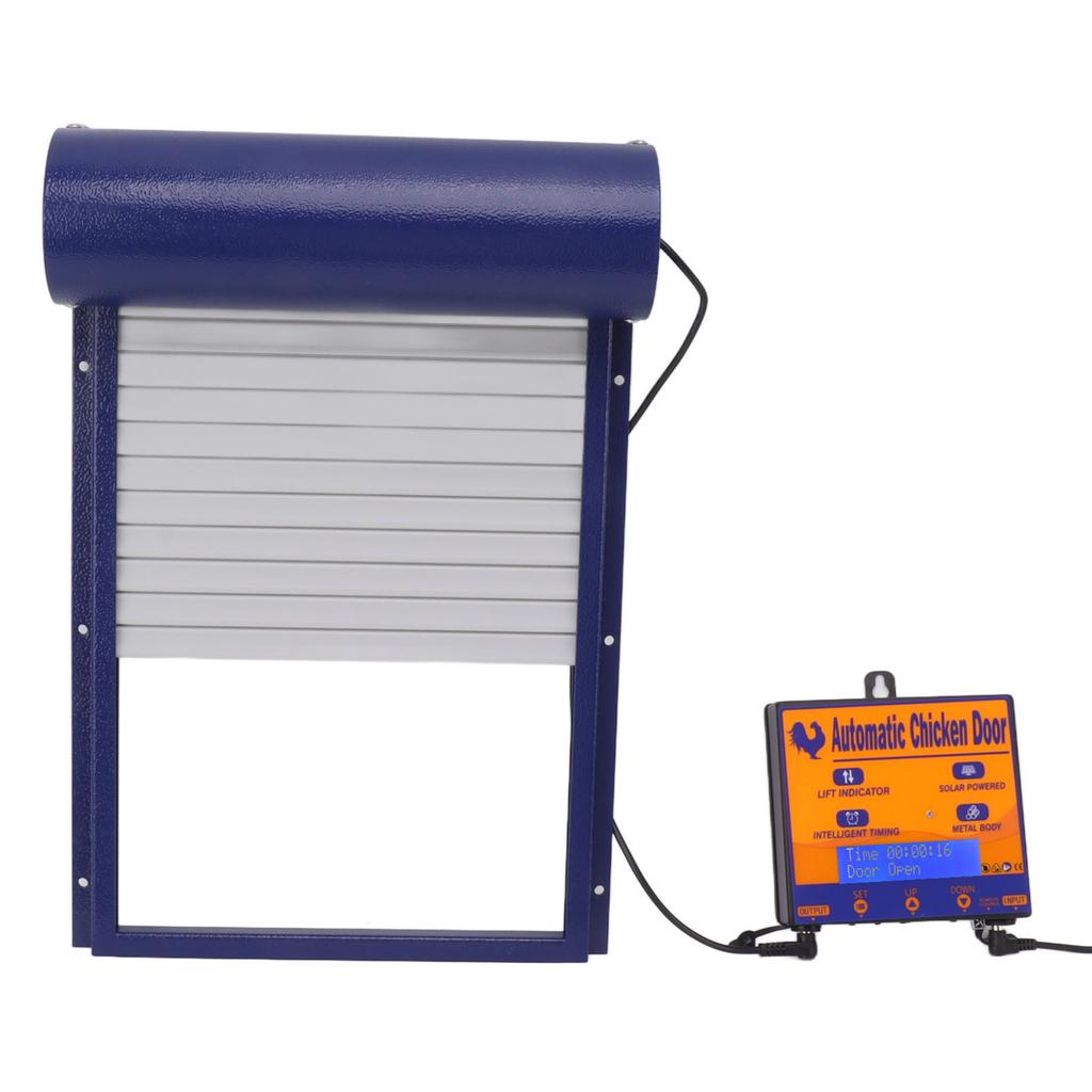 Автоматическая дверь курятника Программируемый алюминиевый открыватель двери курятника с таймером, датчиком света, пультом дистанционного управления, 3 режима