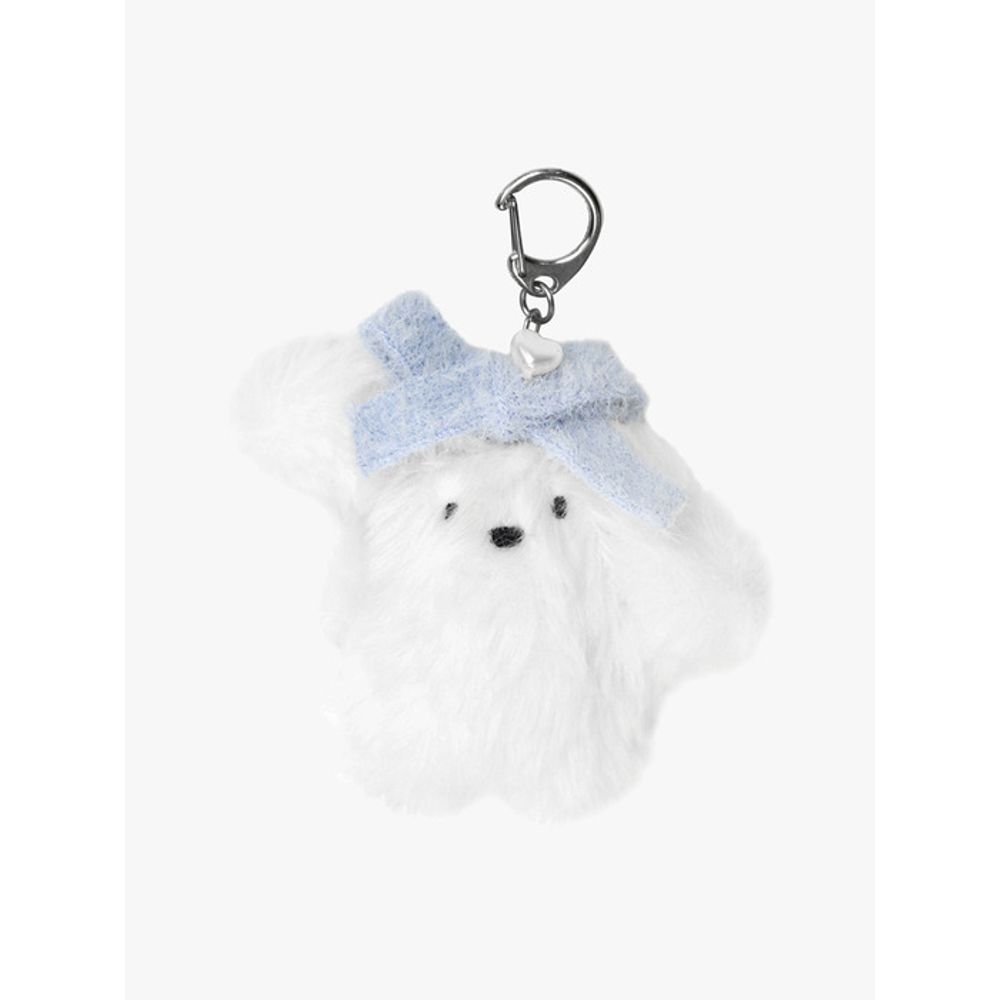 PINK PINEAPPLE PINKY RIBBON KEYRING_BLUE