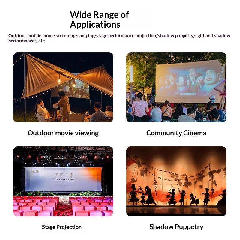 Compact Portable Anti-Light Projector Screen Flexible Use 60/72/84/100/120 Inches for Travel