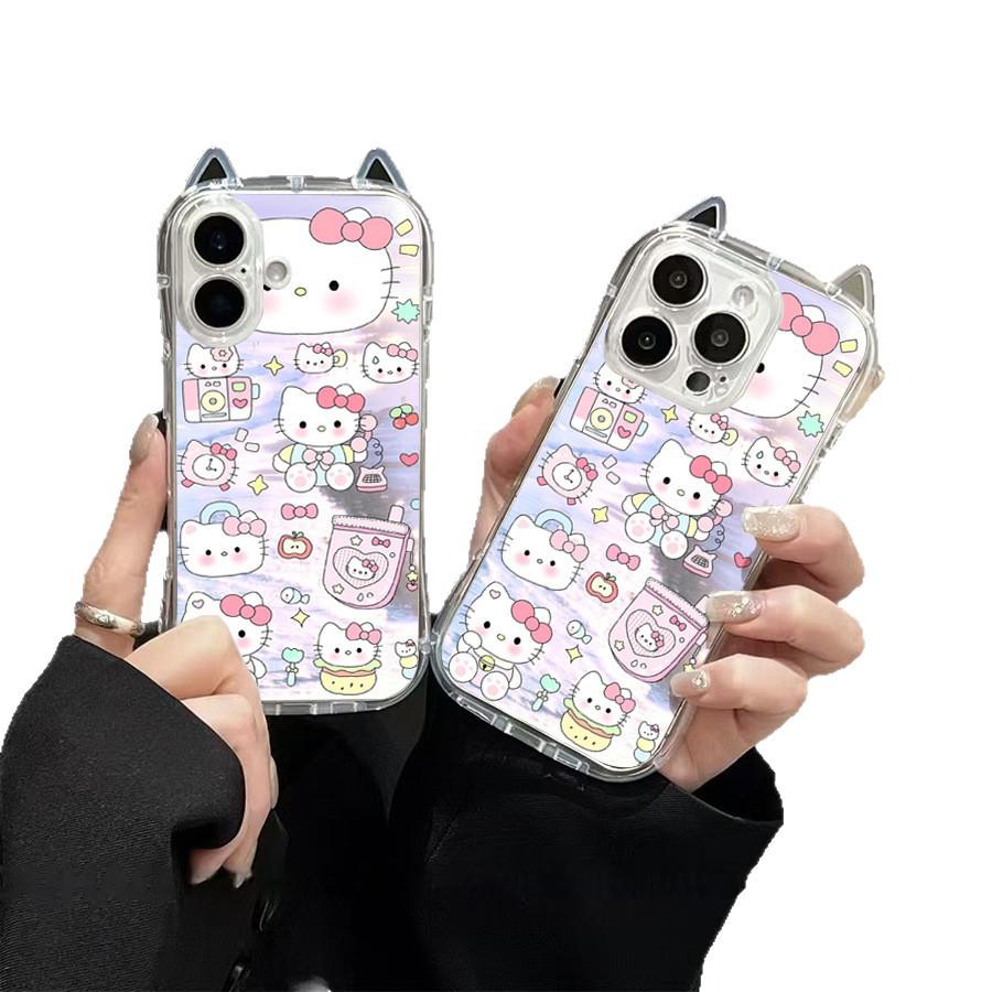 Sanrio TK Кошачьи ушки KT Чехол для iPhone 16