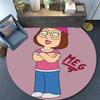 Meg Griffin pattern round rug,Carpet Rug for Living Room Bedroom Playroom ,Non-slip Floor Mat,Holiday Gifts and Birthday Gifts.