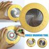 1 Pcs Round Drafting Tool Multifunctional Adjustable Drafting Tool Stainless Steel Metal Ruler Drafting Compass