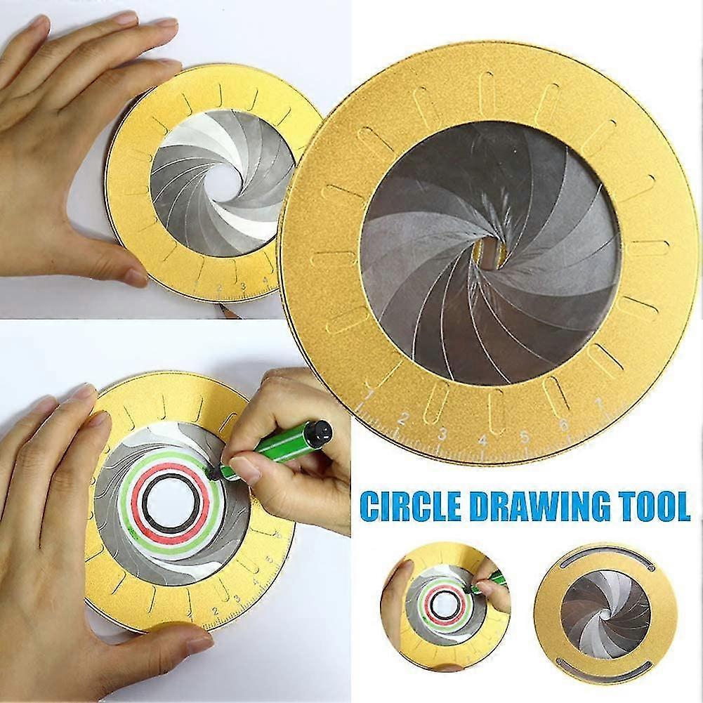 1 Pcs Round Drafting Tool Multifunctional Adjustable Drafting Tool Stainless Steel Metal Ruler Drafting Compass