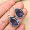 Dazzling Iolite Gemstone Handmade 925 Solid Sterling Silver Jewelry Earrings For Her