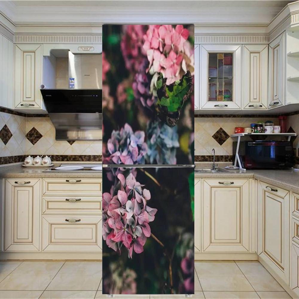 Art New Rose стикер на холодильник с цветочным узором, наклейки на стену, украшение дома, кухня, настенная роспись, декор, современный ремонт