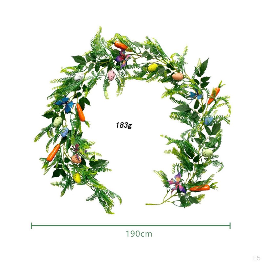 Искусственное пасхальное яйцо, гирлянда, подвесная весенняя веревка для лозы