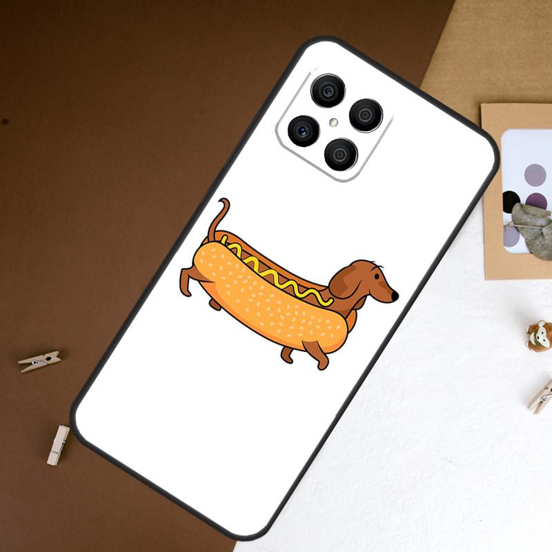 Cartoon Dachshund Sausage Dog Case For Honor 70 50 90 Lite Magic 6 5 Pro Cover For Honor X8a X9a X7a X6a X9b X8 X9 X7 8X