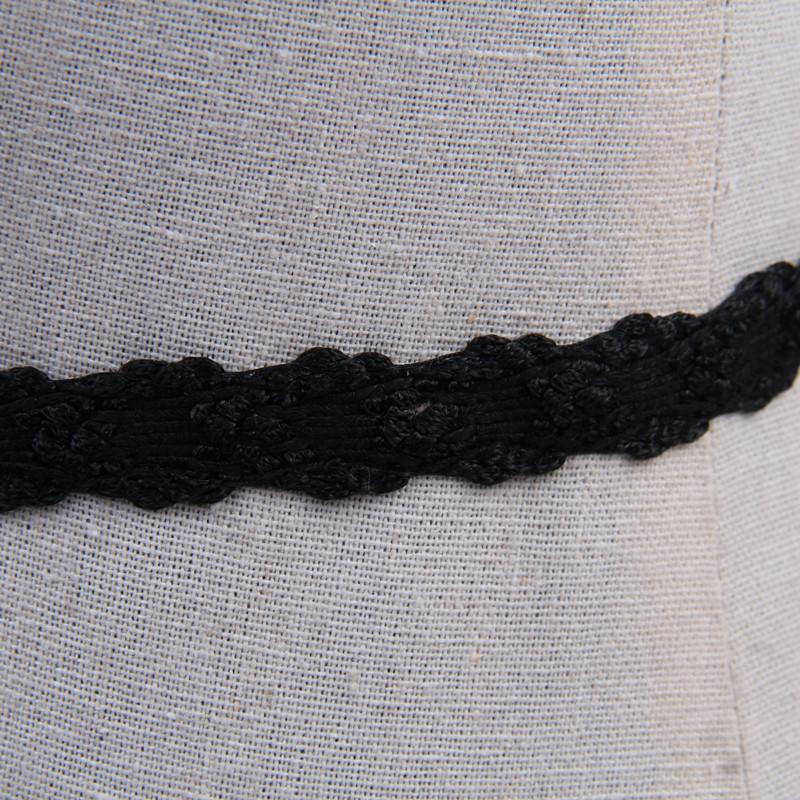 Waist Rope Flower Buckle Thin Lady Belt Black And Blue Skirt Decorative Belt Red Seal Alloy Flower Buckle