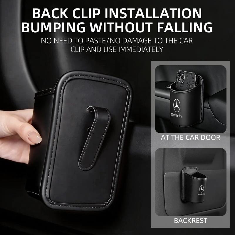 CRY1 For Mercedes Benz W166 W206 W177 W176 W211 W212 Car Door Water Cup Holder Back Seat Drink Rack Leather Storage Box SBD-45456