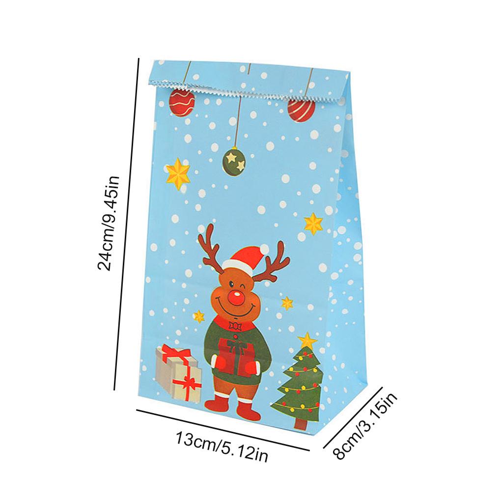 Рождественские подарочные пакеты Мультяшная бумажный мешочек для конфет Шоколадное печенье Упаковка Сумка Рождественское украшение