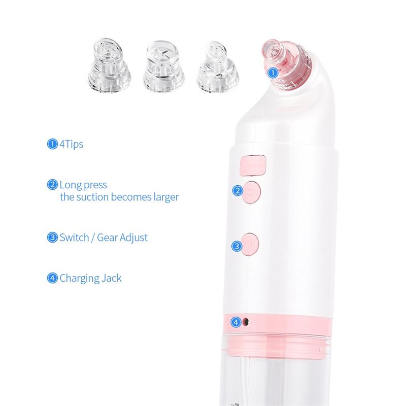 Kinsei Beauty Маленький пузырьковый аппарат для удаления угрей, электрический экстрактор прыщей, очиститель пор, вакуумный аппарат для глубокого очищения лица, красота