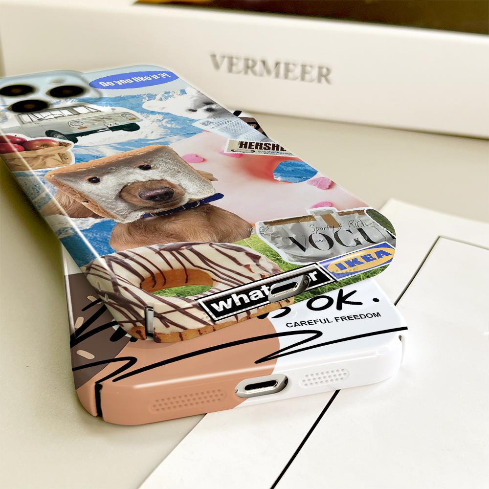 Универсальный пленочный чехол для телефона с мультяшным рисунком, твердый корпус, полное покрытие, противоударный защитный чехол для камеры