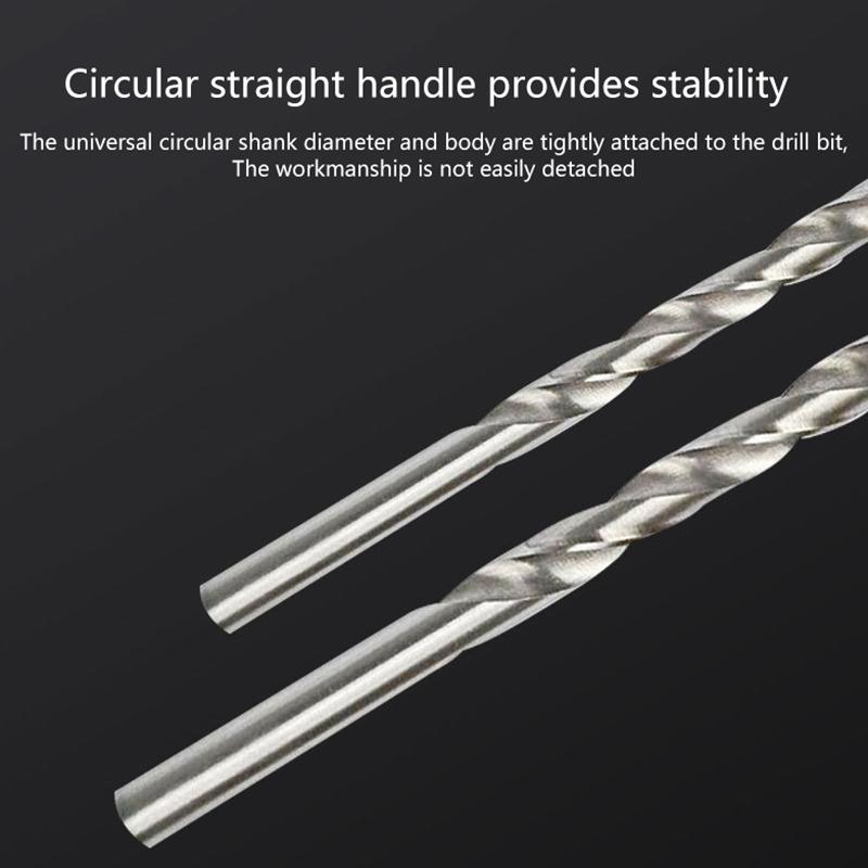 Набор сверл 5 шт. Сталь HSS Очень длинные Быстрорежущие 2 мм/3 мм/3,5 мм/4 мм/5 мм Сверла Аксессуары для электроинструментов Запчасти Сверла Ручной набор