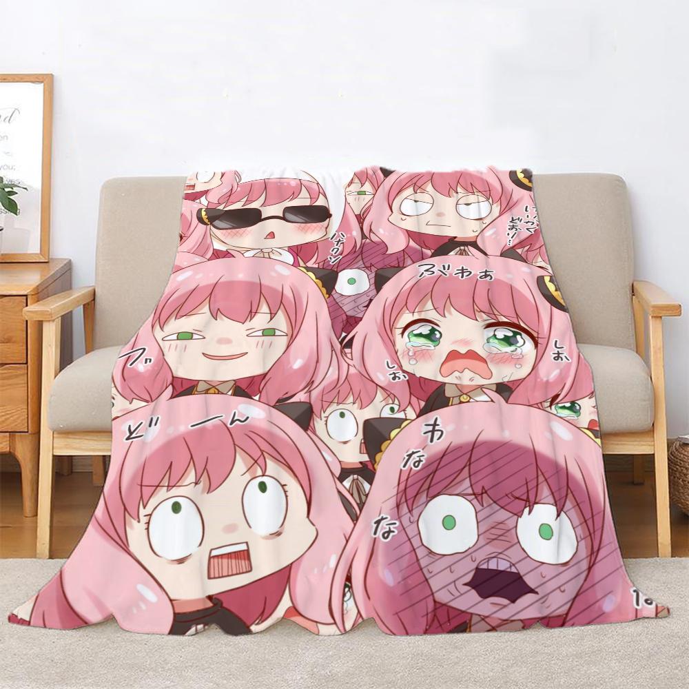 Spy X Family Summer Blanket King Size Moose Blanket For Bed Throw Home Interior Beach Полотенца Microfiber Beds Knitted Plaid